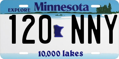 MN license plate 120NNY
