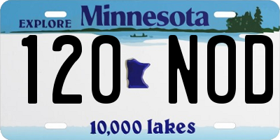 MN license plate 120NOD