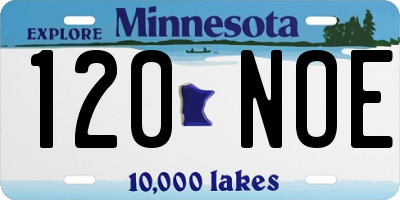 MN license plate 120NOE