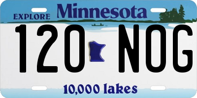 MN license plate 120NOG