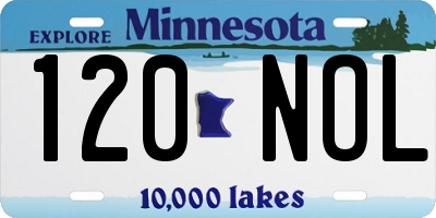 MN license plate 120NOL