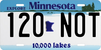 MN license plate 120NOT