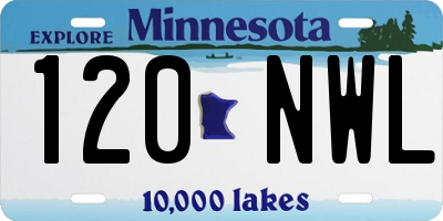 MN license plate 120NWL