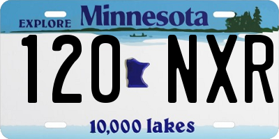 MN license plate 120NXR