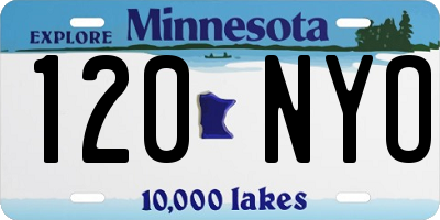 MN license plate 120NYO