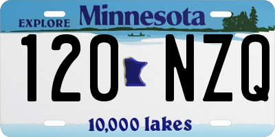 MN license plate 120NZQ