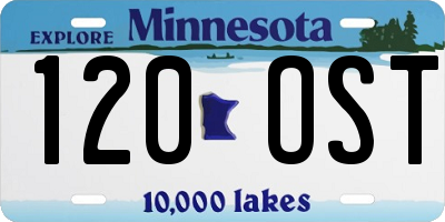 MN license plate 120OST