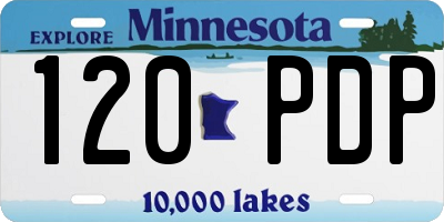 MN license plate 120PDP