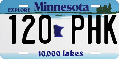 MN license plate 120PHK