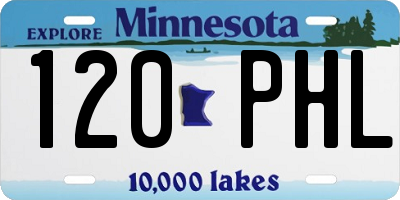 MN license plate 120PHL