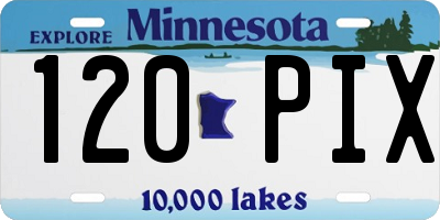 MN license plate 120PIX