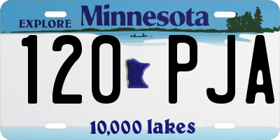 MN license plate 120PJA
