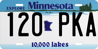 MN license plate 120PKA