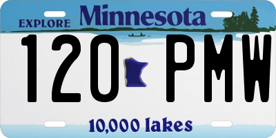 MN license plate 120PMW