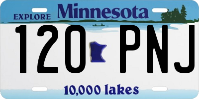 MN license plate 120PNJ