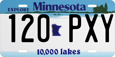 MN license plate 120PXY