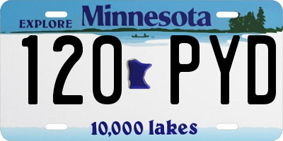 MN license plate 120PYD