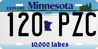 MN license plate 120PZC