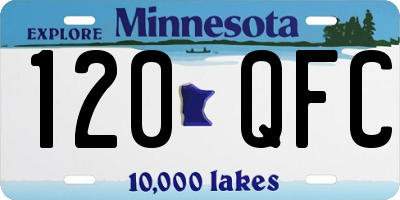 MN license plate 120QFC