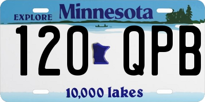 MN license plate 120QPB