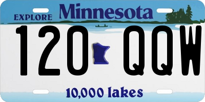 MN license plate 120QQW