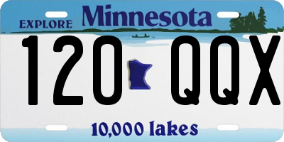 MN license plate 120QQX