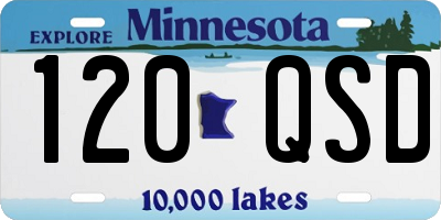 MN license plate 120QSD