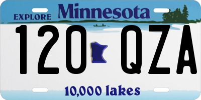 MN license plate 120QZA
