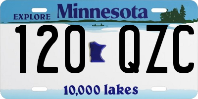 MN license plate 120QZC