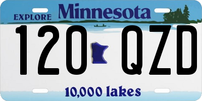 MN license plate 120QZD
