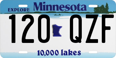 MN license plate 120QZF