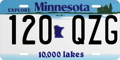 MN license plate 120QZG