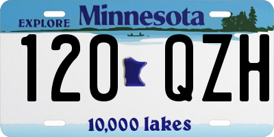MN license plate 120QZH