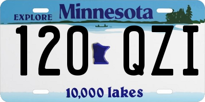 MN license plate 120QZI