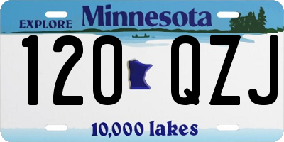 MN license plate 120QZJ