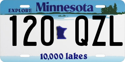 MN license plate 120QZL