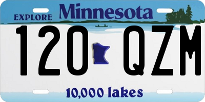 MN license plate 120QZM