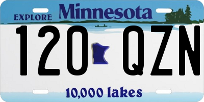 MN license plate 120QZN