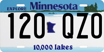 MN license plate 120QZO
