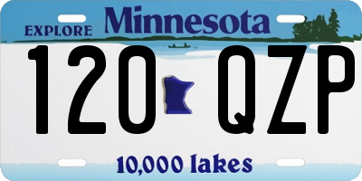 MN license plate 120QZP