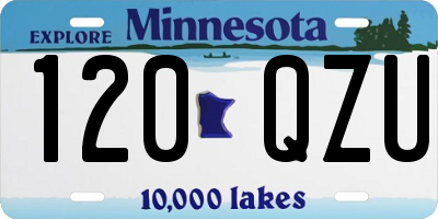 MN license plate 120QZU