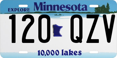 MN license plate 120QZV