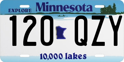 MN license plate 120QZY