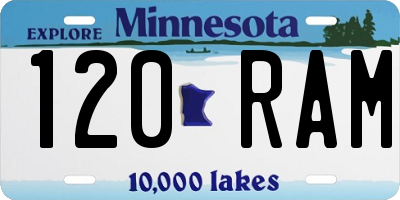 MN license plate 120RAM