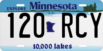 MN license plate 120RCY