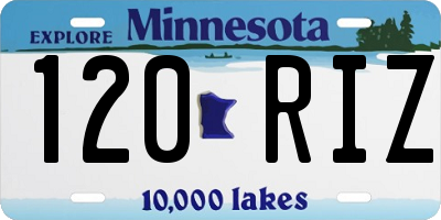 MN license plate 120RIZ