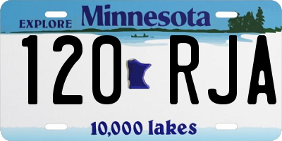 MN license plate 120RJA