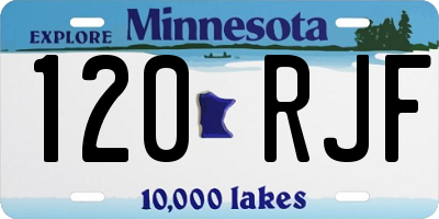 MN license plate 120RJF