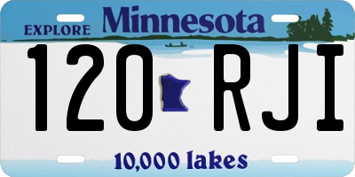 MN license plate 120RJI