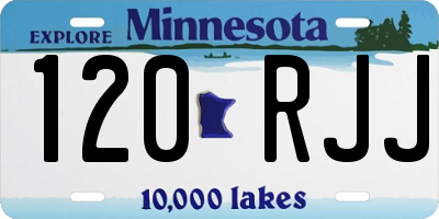 MN license plate 120RJJ